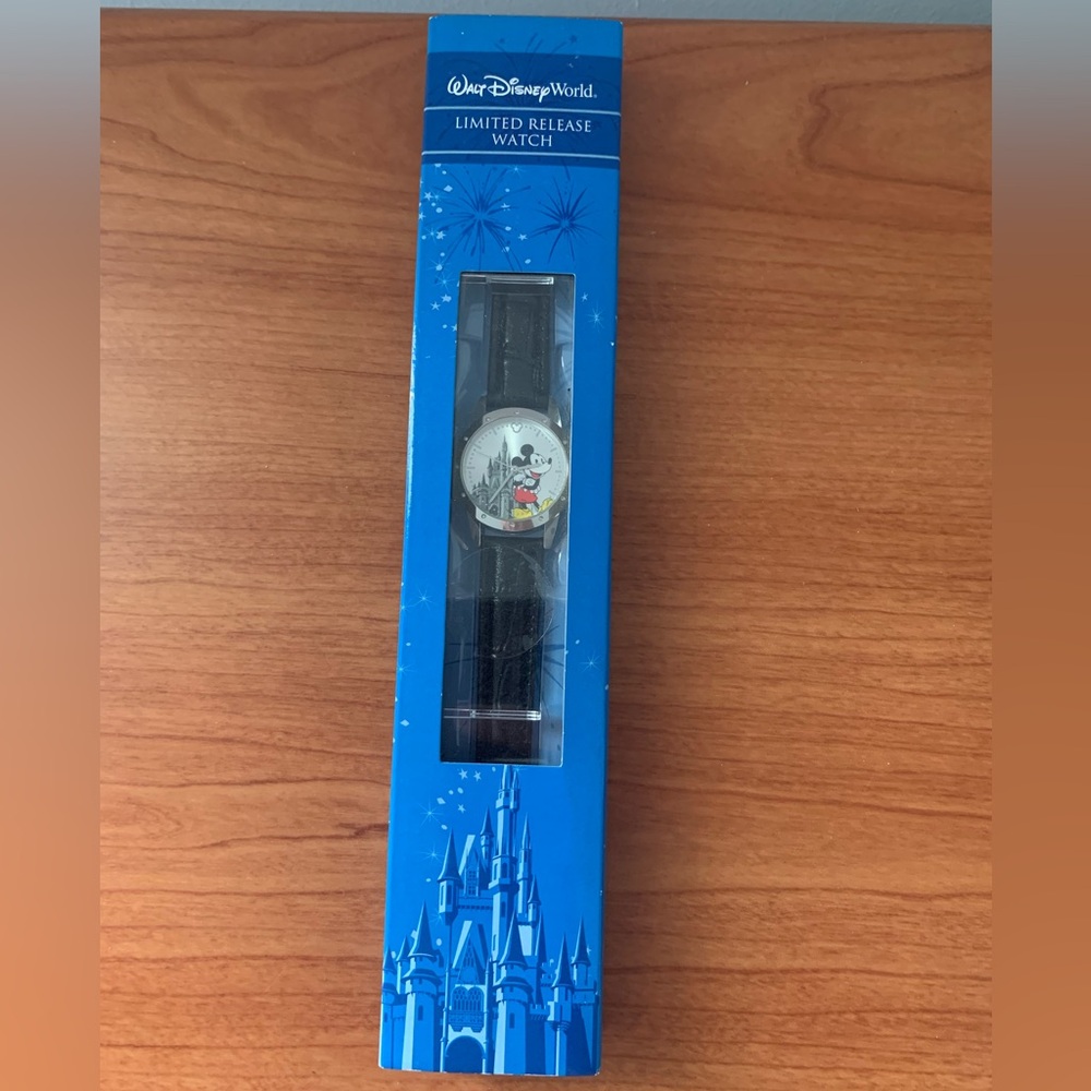 Disney World Limited Release Mickey Mouse Watch featuring Cinderella's Castle